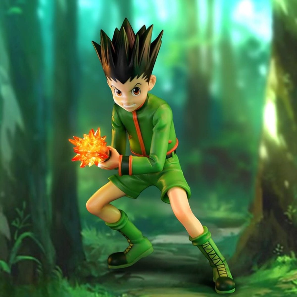 figuur, anime, groen, miniatuur, dramatische-actie