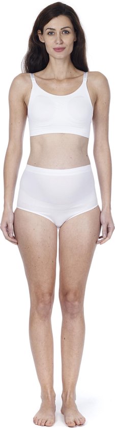Noppies - M/L - Naadloze Zwangerschapsslip Waist - White