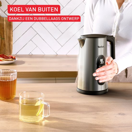 Tefal Selection KI871D - Waterkoker - 1.7L - Temperatuurregeling - Dubbelwandig - RVS - 1500W