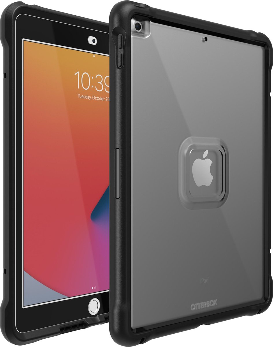 OtterBox Unlimited Kickstand hoes + Screenprotector voor Apple iPad 2019 & 2020 10.2 - Zwart