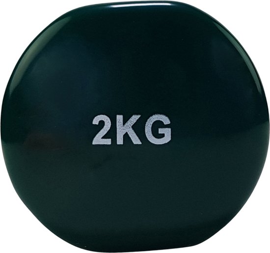 Tunturi Dumbells - 2 x 2 kg - Vinyl - Groen