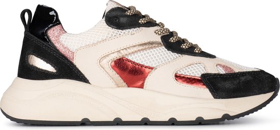 PS Poelman  - Maat 38 - CIBEL Dames Sneakers - Zwart met combinatie