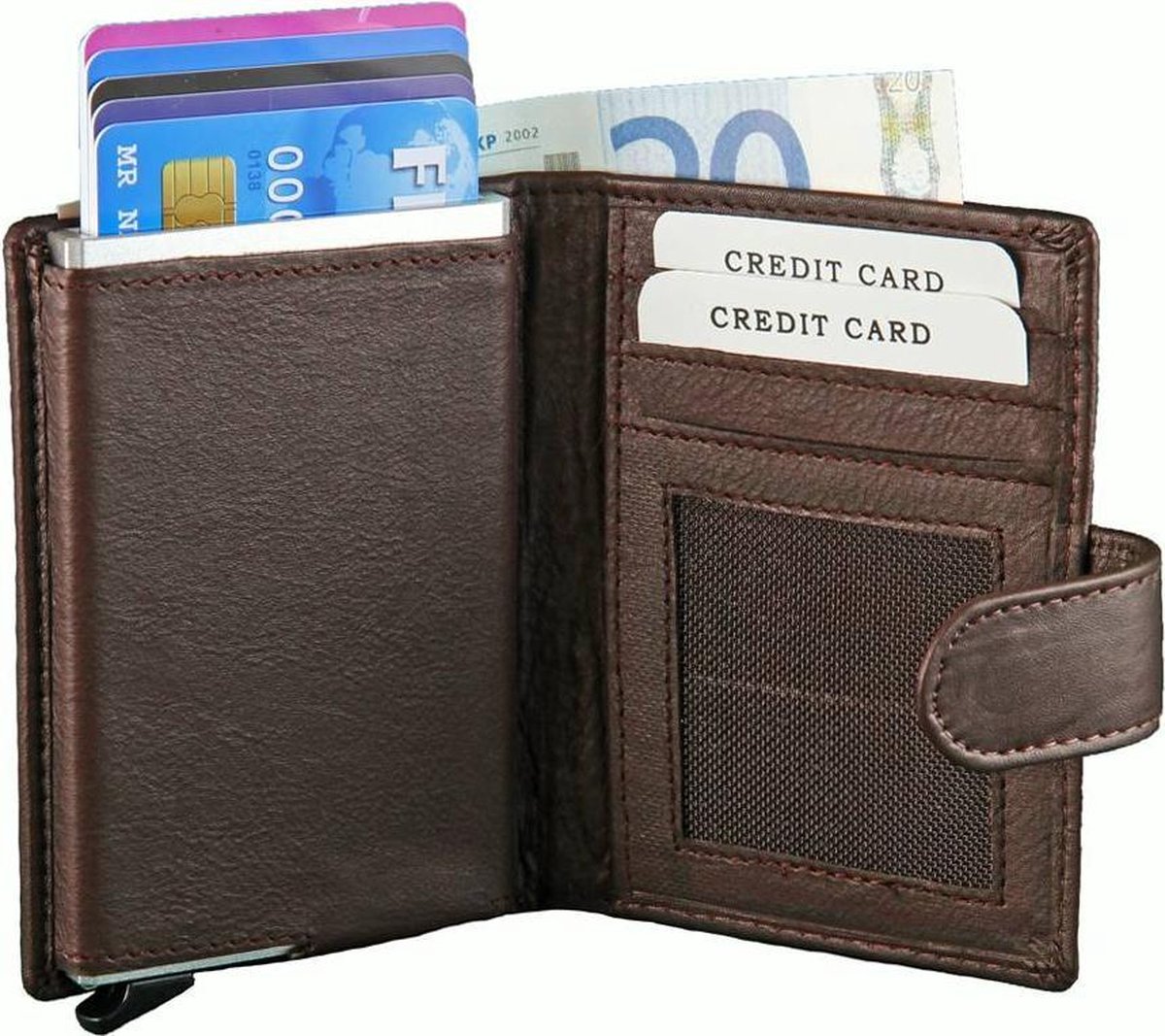 Figuretta RFID Card Protector - Creditcardhouder - Leer