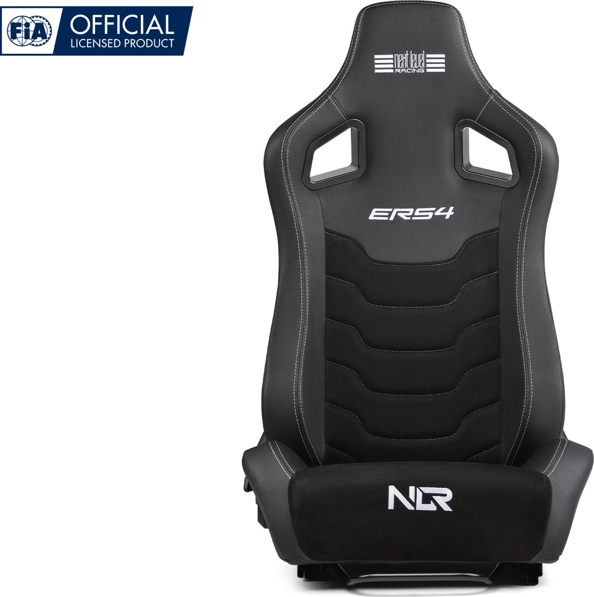 Next Level Racing - ERS4 Elite Racing Stoel - Verstelbare Rugleuning - PU Leer & Suede - Zwart