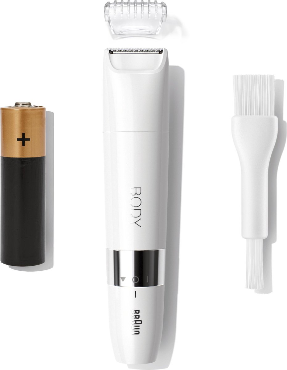 Braun Body BS1000 Mini Trimmer, Elektrische Ontharing Voor Vrouwen En Mannen - Wit