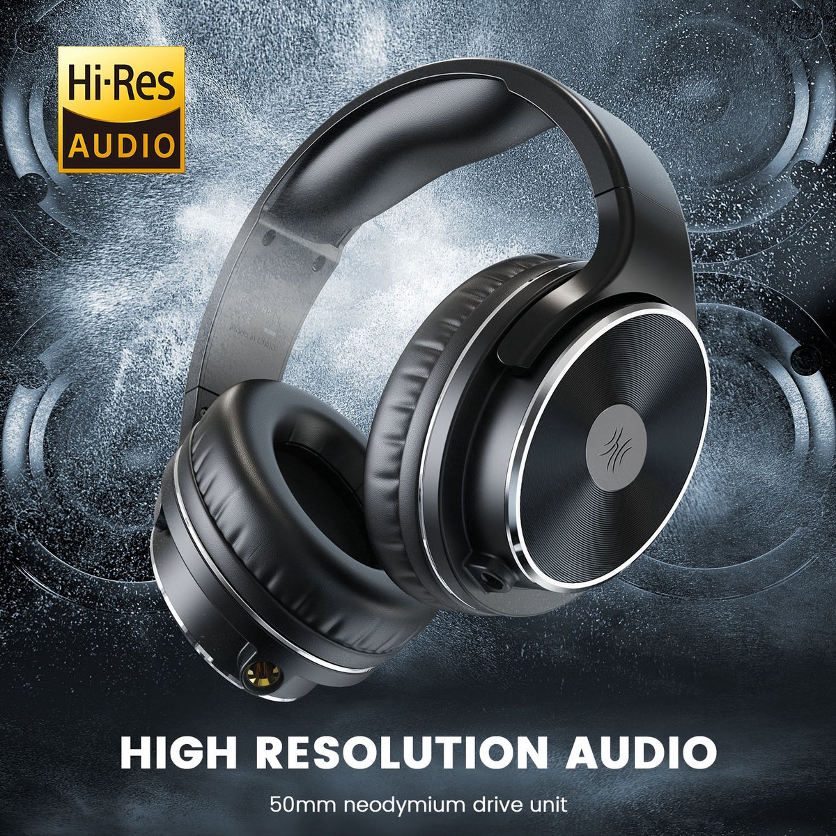 OneOdio Studio HiFi - koptelefoon met microfoon - extra lange kabel - muziek|studio|DJ (zwart)