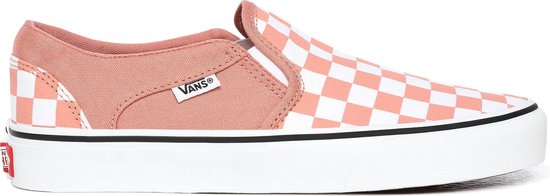 slip-on, canvas, roze, checkered, sneaker