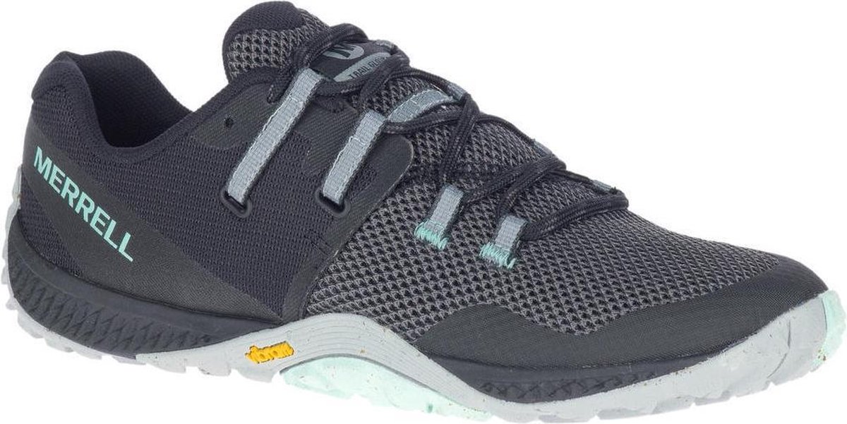 sneaker, mesh upper, running shoe, gray, merrell