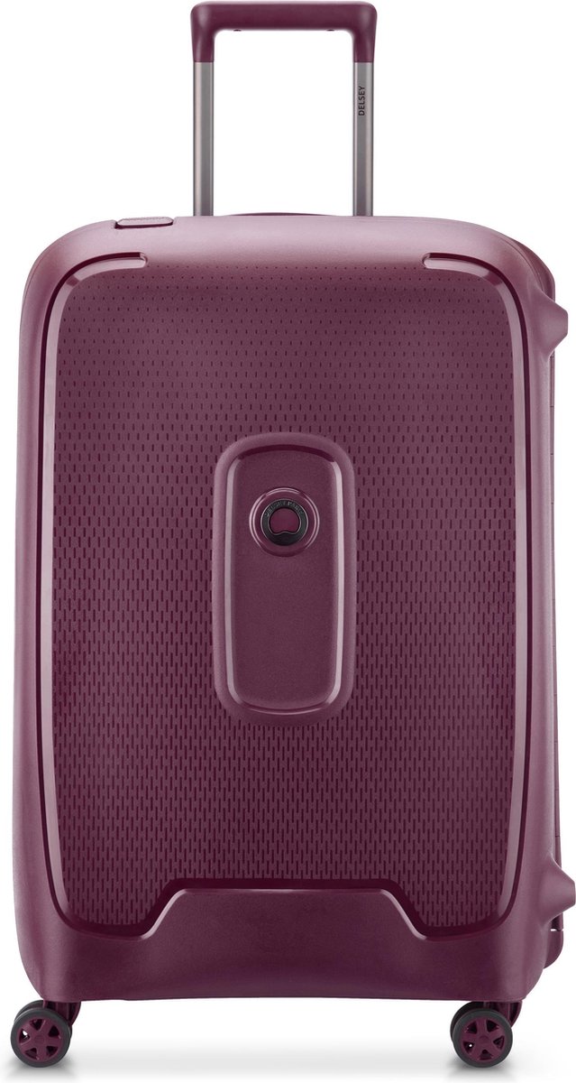 koffer, koffer met wieltjes, hardside koffer, paars, raster patroon