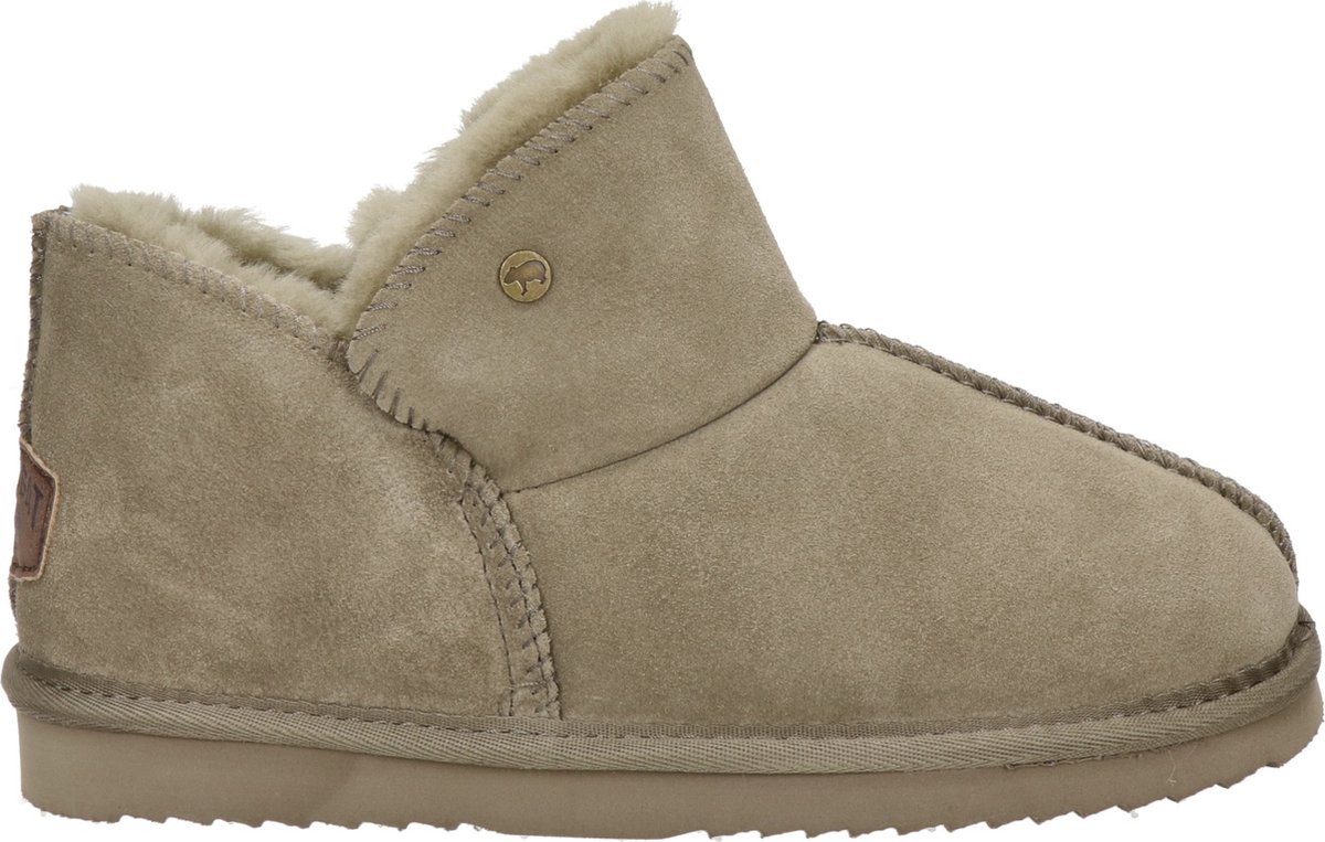 Warmbat - Maat 37 - Willow Suede Dames Pantoffels - Moss