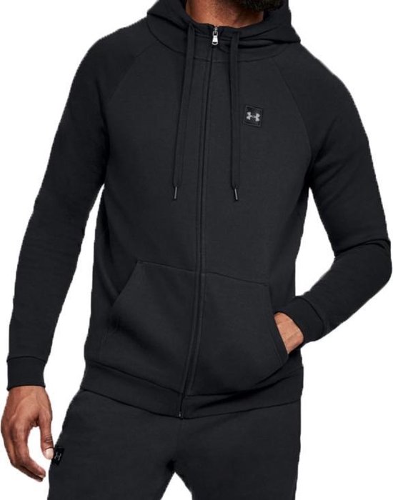 Under Armour Rival Fleece FZ Sportvest Heren - Zwart - Maat XXL