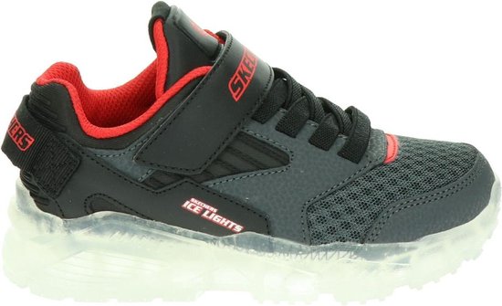 sneaker, mesh, hoes, zwart, rood