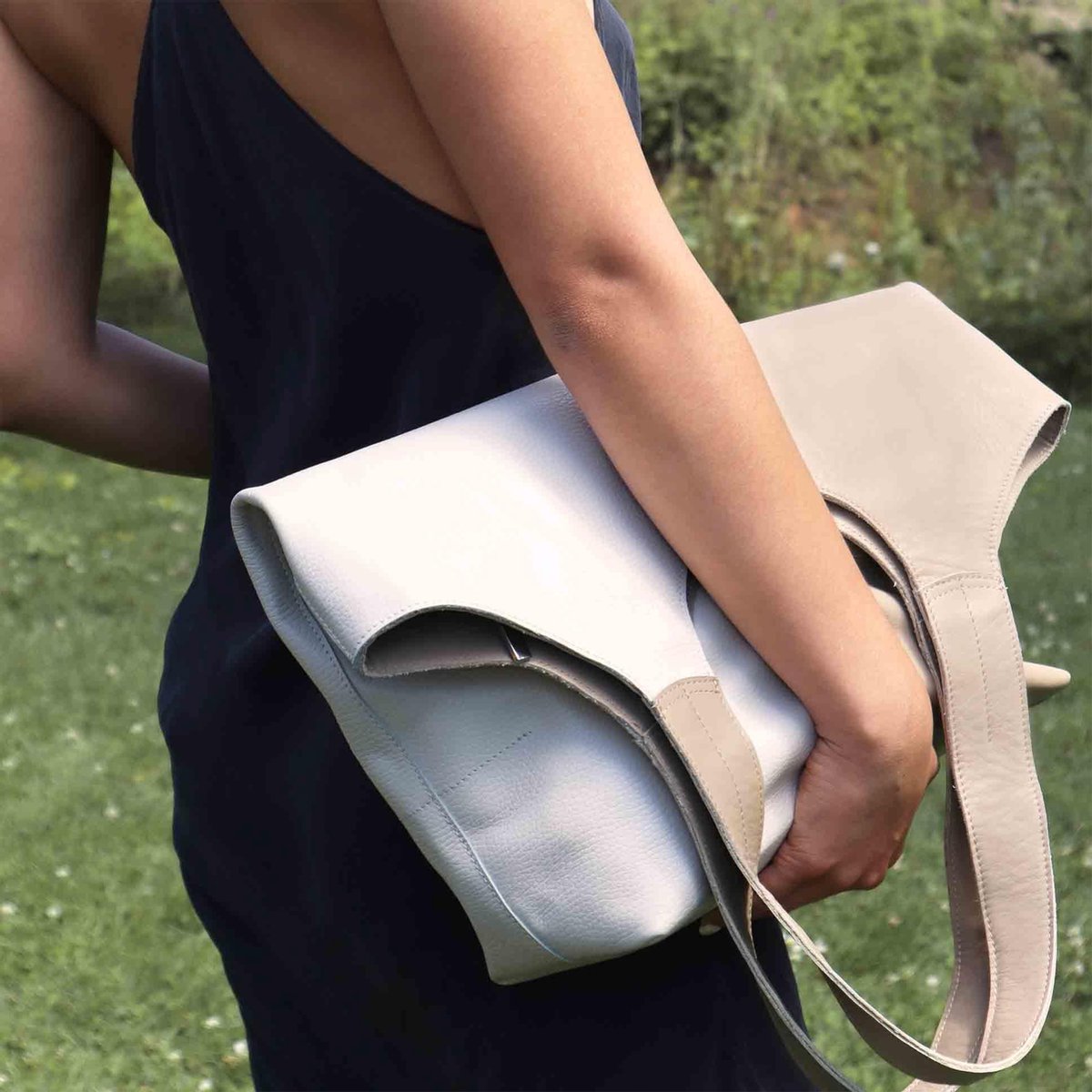 MyoMy My Sarah Bag Shopper mix rambler off white & sand