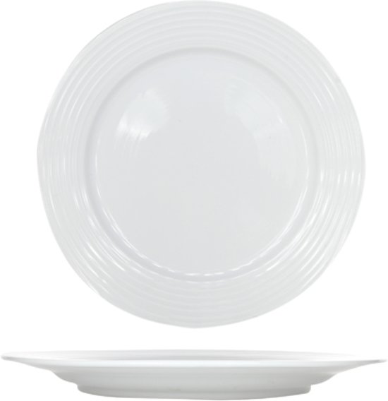 LINEA WHITE PLAT BORD 25.5CM PACK (6 stuks)