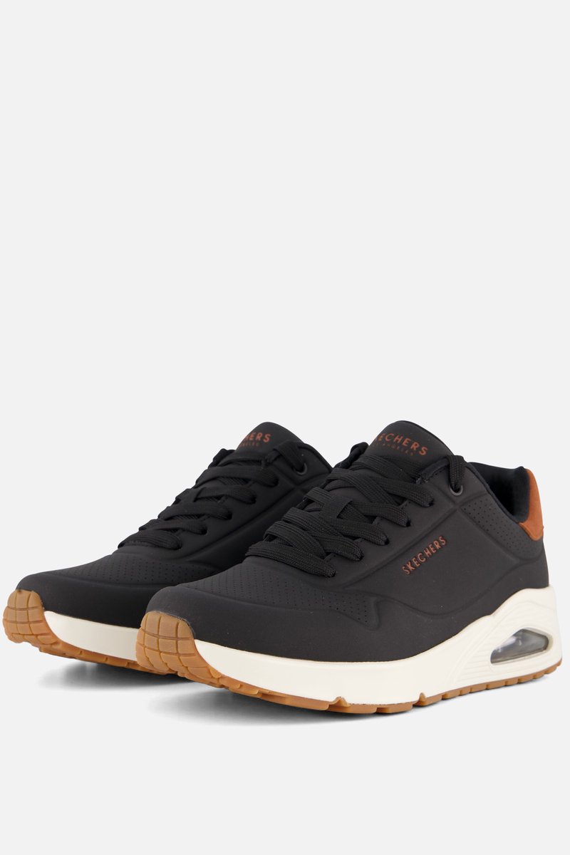 sneakers, zwart, leer, lifestyle, athletisch