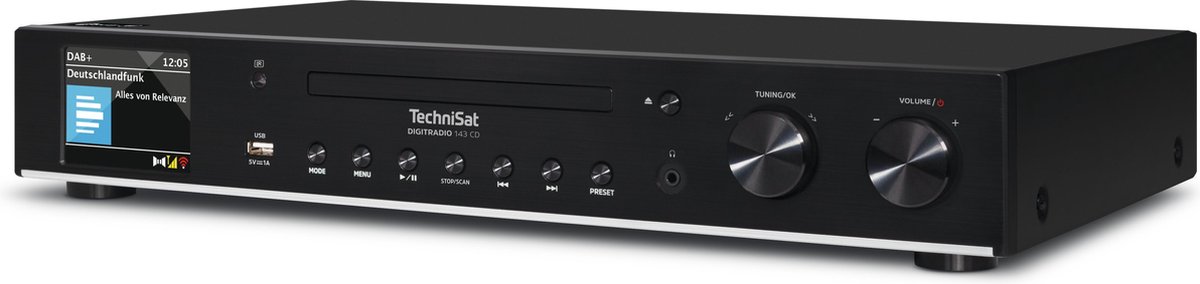 TechniSat DIGITRADIO 143CD (V3) - DAB+ en internetradio ontvanger - CD - Bluetooth - Wi-Fi - zwart