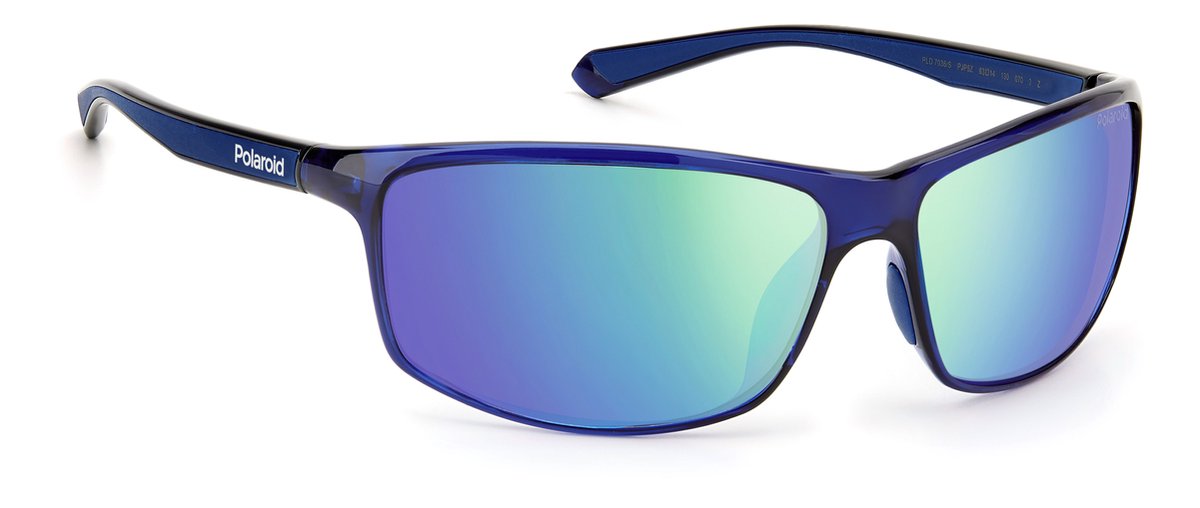 polaroid, zonnebril, blauw, mirror, montuur