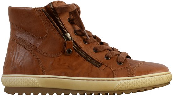 hoge schoen, hertenboot, bruine sneaker, rits- en ritssluiting, rubberen zool