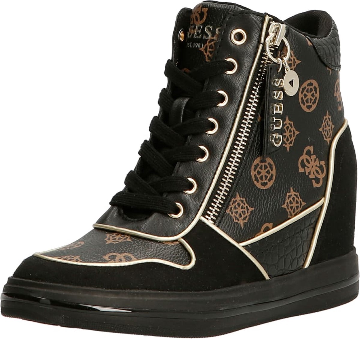 Guess - Maat 36 - Nangy Dames Sneakers - Brown/Black