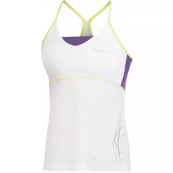 Craft W Fietspak AB Top wit met paars Dames - Maat L