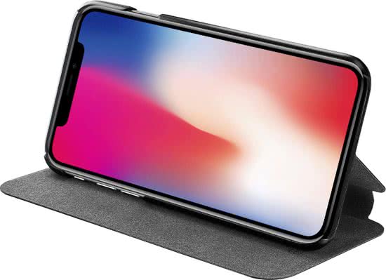 Azuri booklet ultra thin - zwart - voor Apple iPhone X