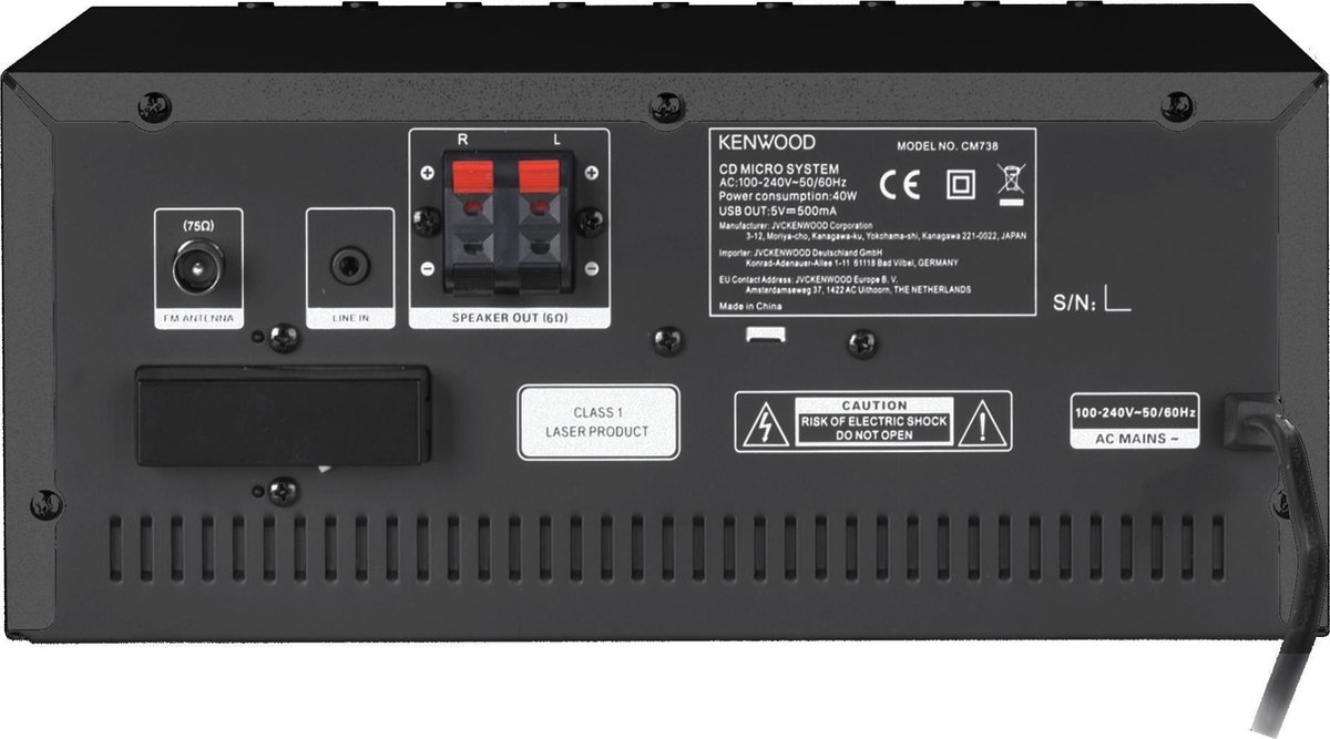 Kenwood M-9000S - Smart Wifi Micro Systeem - Zwart