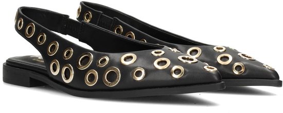 slipper, moccassin, dames, open instep, rond gaatjes