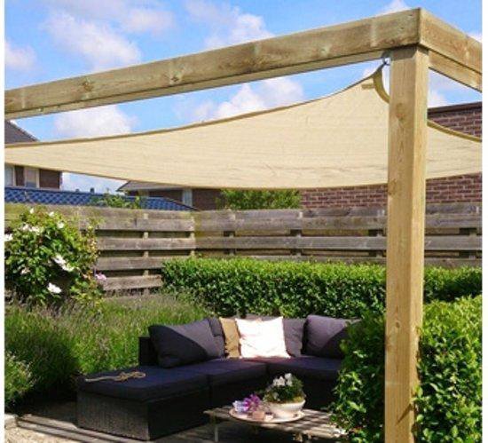 Luxe schaduwdoek - crème - 3,6m x 3,6m x 3,6m - driehoek