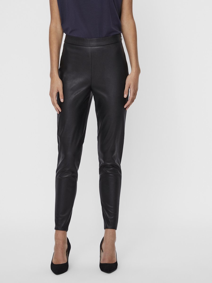 VERO MODA - Maat S - VMJANNI HW PU LEGGING NOOS Dames Legging