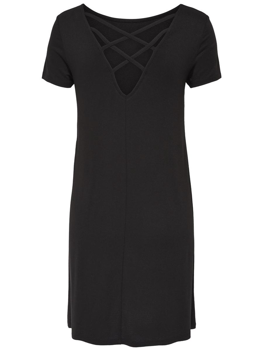 ONLY - Maat XS - ONLBERA BACK LACE UP S/S DRESS JRS NOOS  - Dames Jurk
