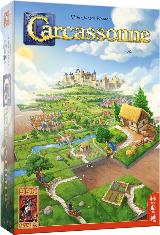 999 Games - Carcassonne - Basisspel - Bordspel - Strategiespel - Gezelschapsspel - Familiespel - Ker