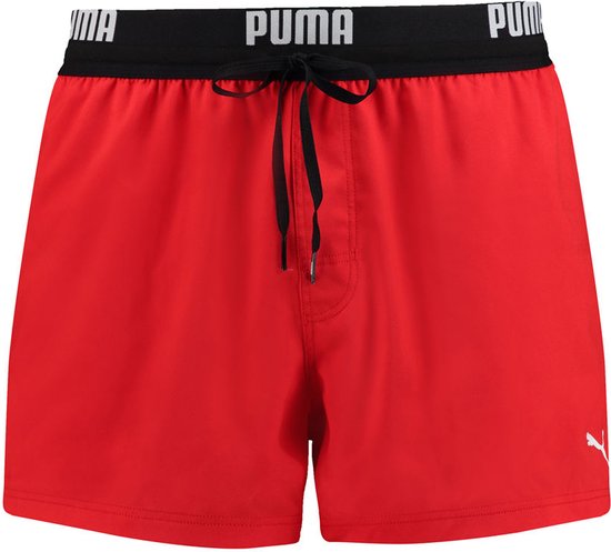 PUMA Maat S Swim Logo Short Heren Zwembroek - rood