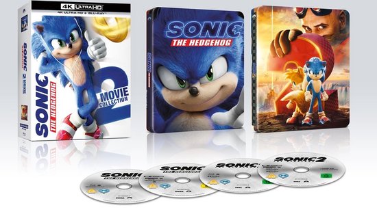 Sonic The Hedgehog 1 + 2 (4K Ultra HD Blu-ray) (Steelbook)