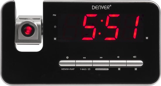 Denver CRP-618 - Wekkerradio met projectie - Zwart
