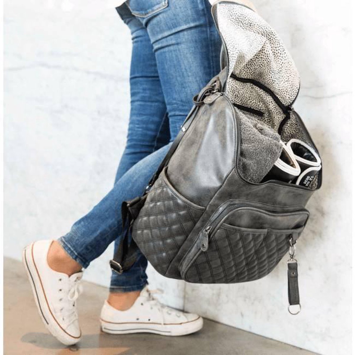 Little Company Lisbon Quilted Luiertas - Zwart