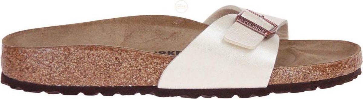 Birkenstock - maat 38 - Madrid Dames Slippers Small fit  - White