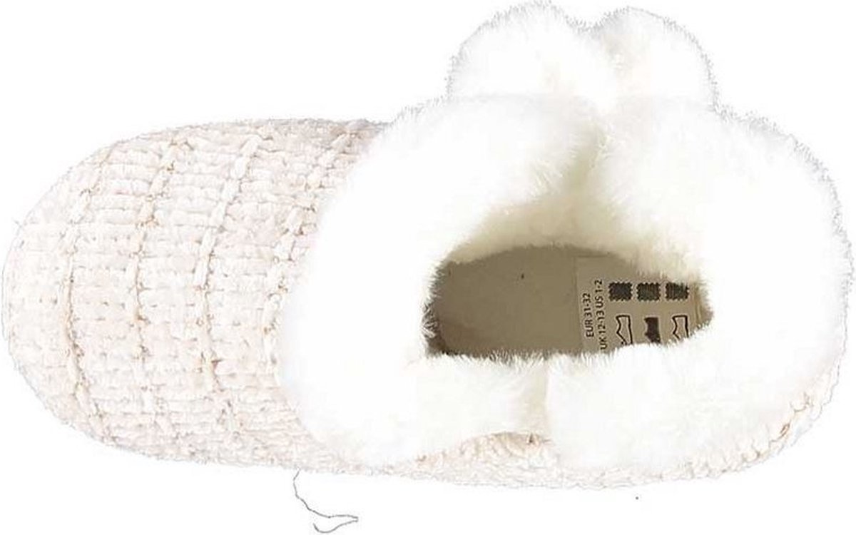 Apollo Sloffen Gebreid Mt 35-36 - Meisjes Textiel/elastomeer Beige