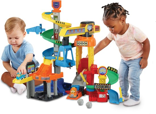 VTech Toet Toet Auto's Mega Bouwplaats Speelset - Met Speelgoed Auto - Educatief en Interactief Baby