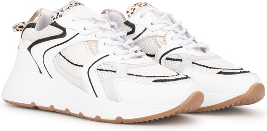 PS Poelman CIBEL - maat 42- Dames Sneakers - Wit met combinatie