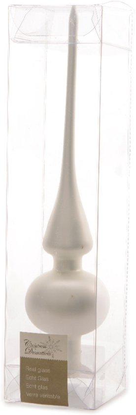 Piek glas mat 260 mm winterwit