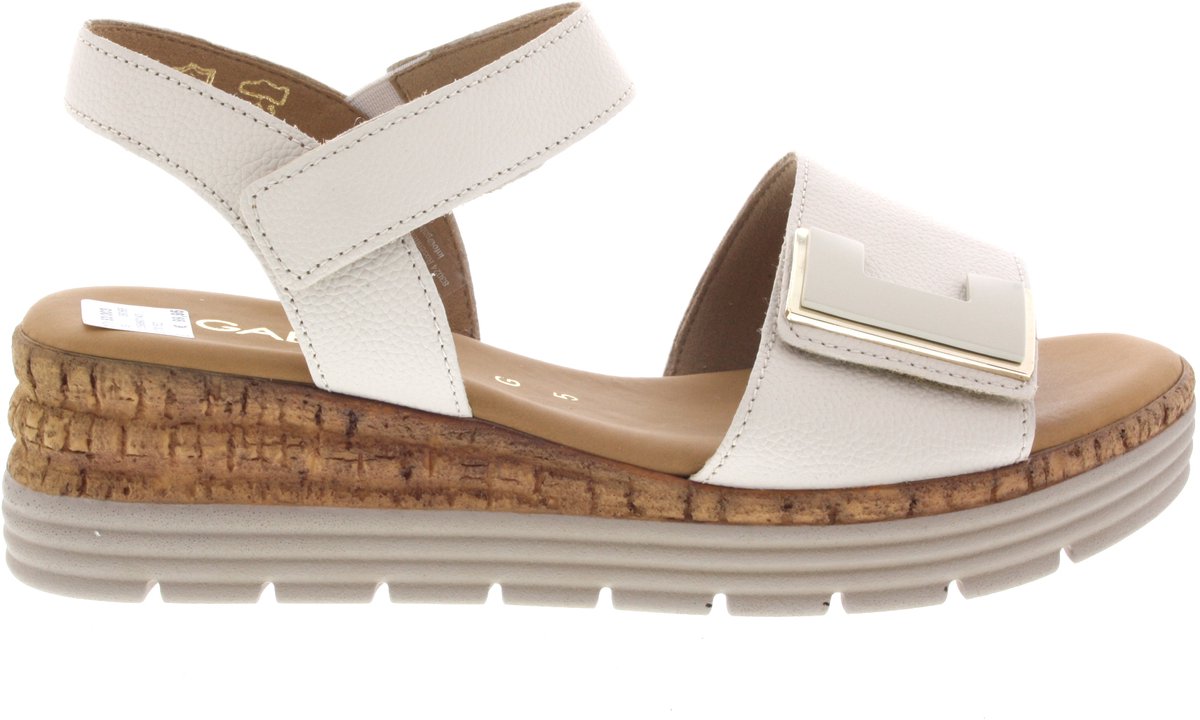 Gabor - maat 41 - Dames Sandalen - wit / zilver