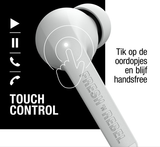 Fresh 'n Rebel Twins Fuse - True Wireless - 6 uur speelduur (30 uur in totaal) - Ice Grey
