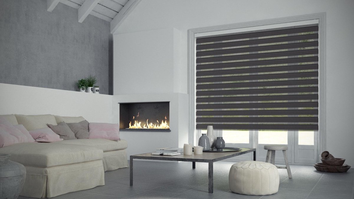 Decosol roljaloezie mini - 42x160 cm - antraciet