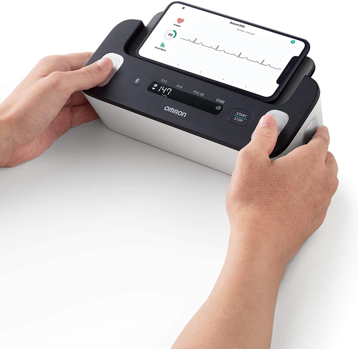 OMRON COMPLETE – Smart Bloeddrukmeter Bovenarm – Aanbevolen door Hartstichting - ECG Monitor - Klini
