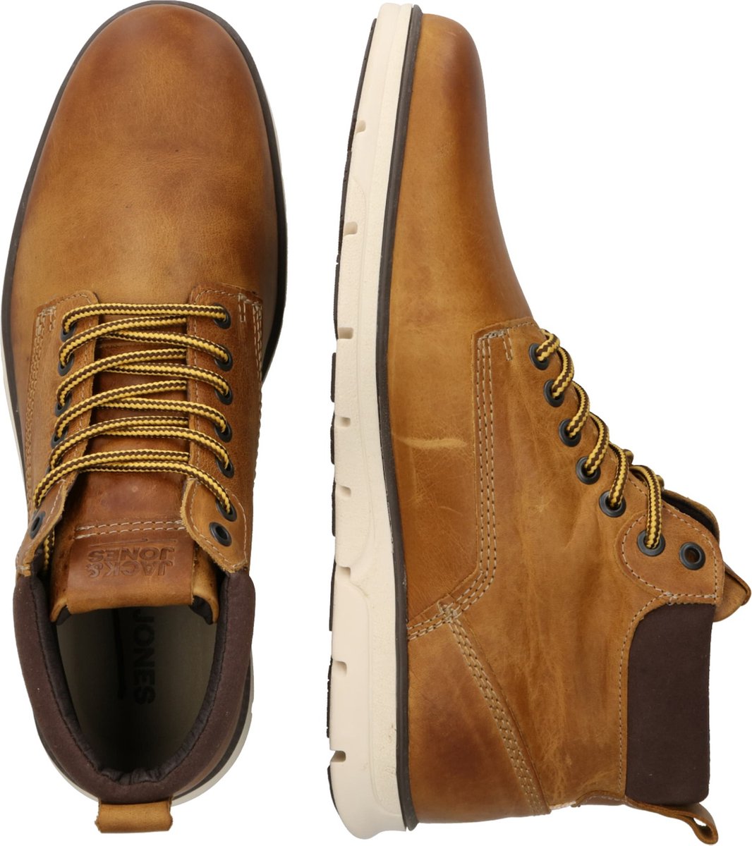 Jack & Jones - Maat 42 - Heren Sneakers Jfw Tubar Leather - Bruin