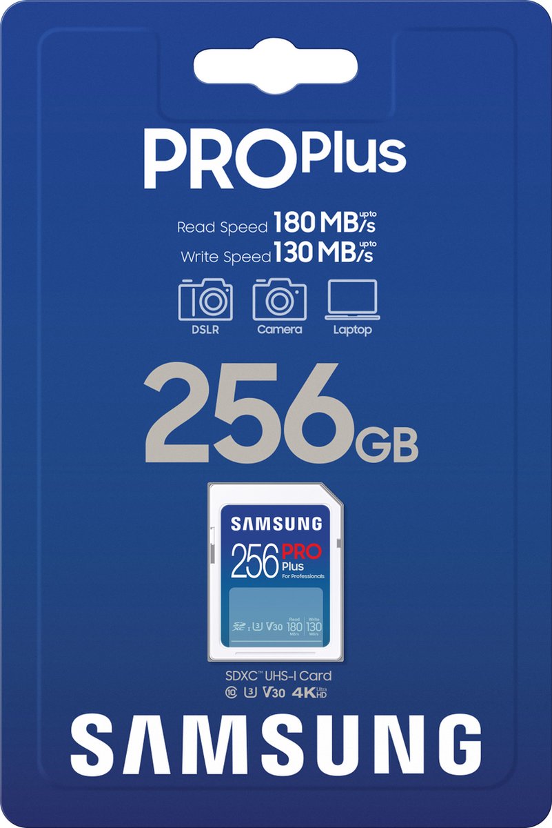 Samsung PRO Plus - SD Geheugenkaart - 256 GB