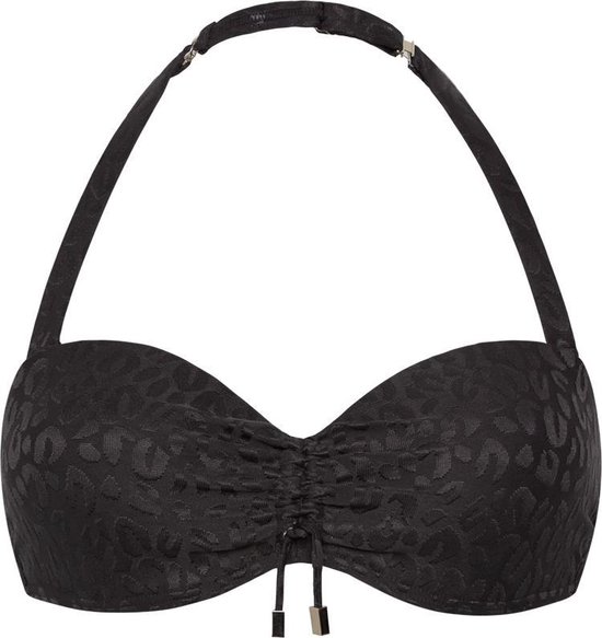 Beachlife - Maat 36D - Textured Leo voorgevormde bikinitop met beugel Dames