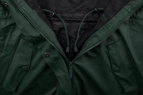 Ralka Regenjas Dames - Mizzle - Donkergroen/Zwart - 42