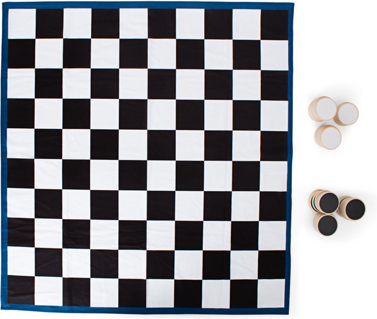 plaid, schaken, vlag, bord, spelstukjes