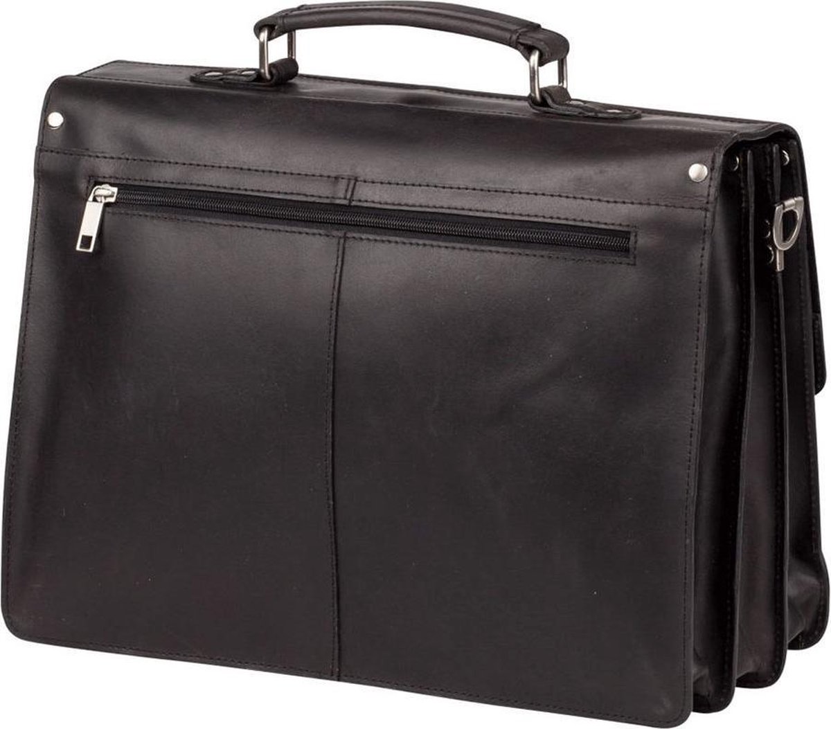 BURKELY Vintage Dean Briefcase Aktetas - 15 inch Laptoptas - Zwart